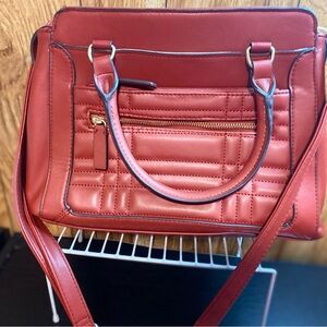 Elegant Red Quilted Handbag